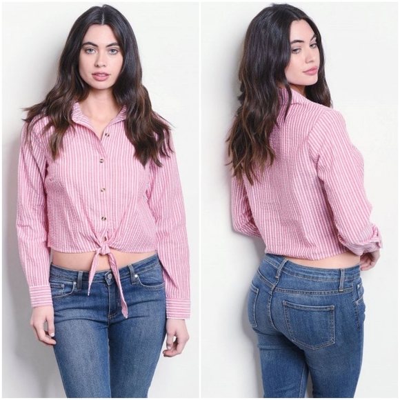 White Red striped top - Picture 1 of 3